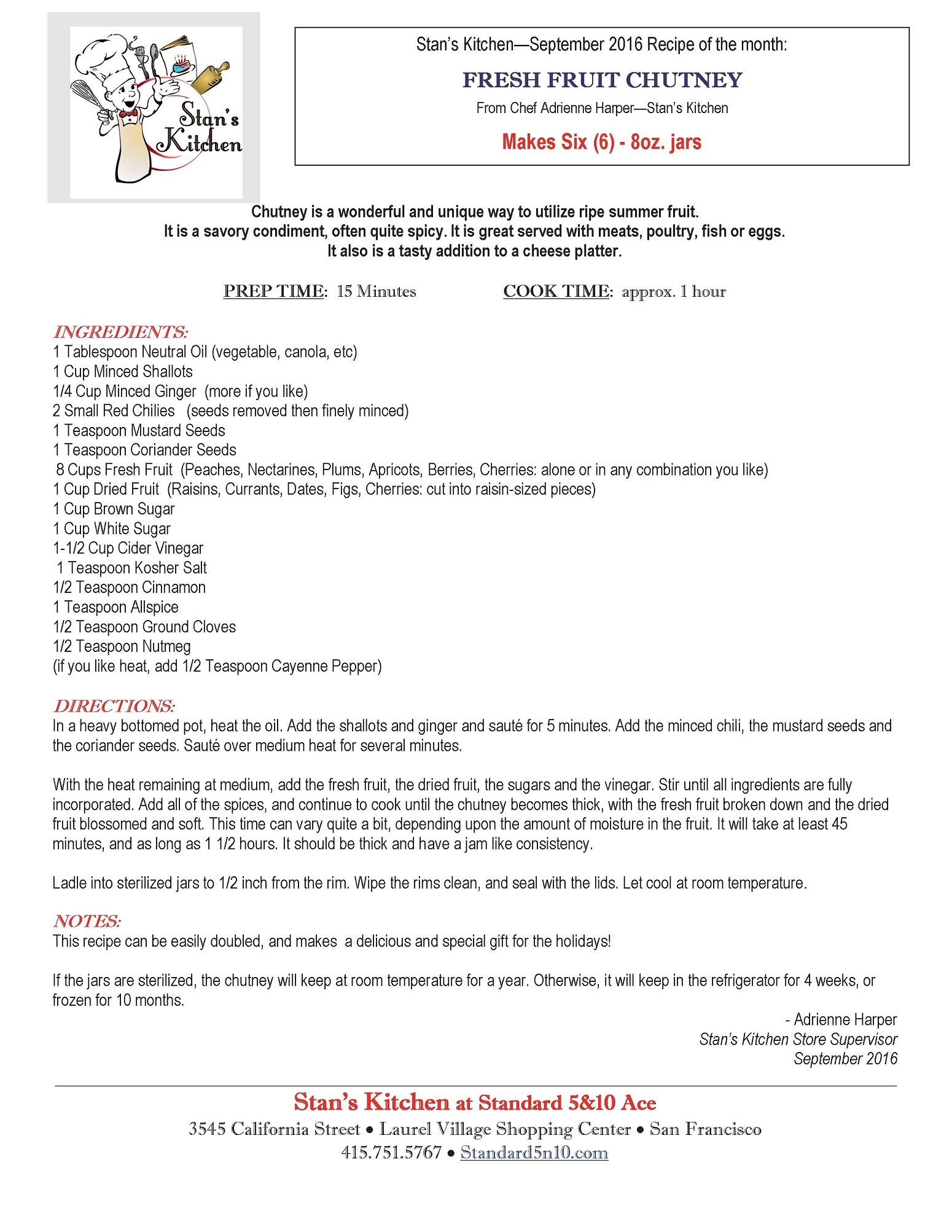 FruitChutney recipe
