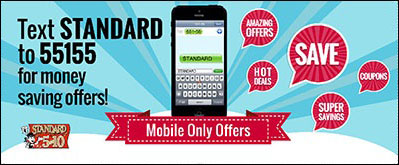 MONEY SAVING COUPONS VIA TEXT