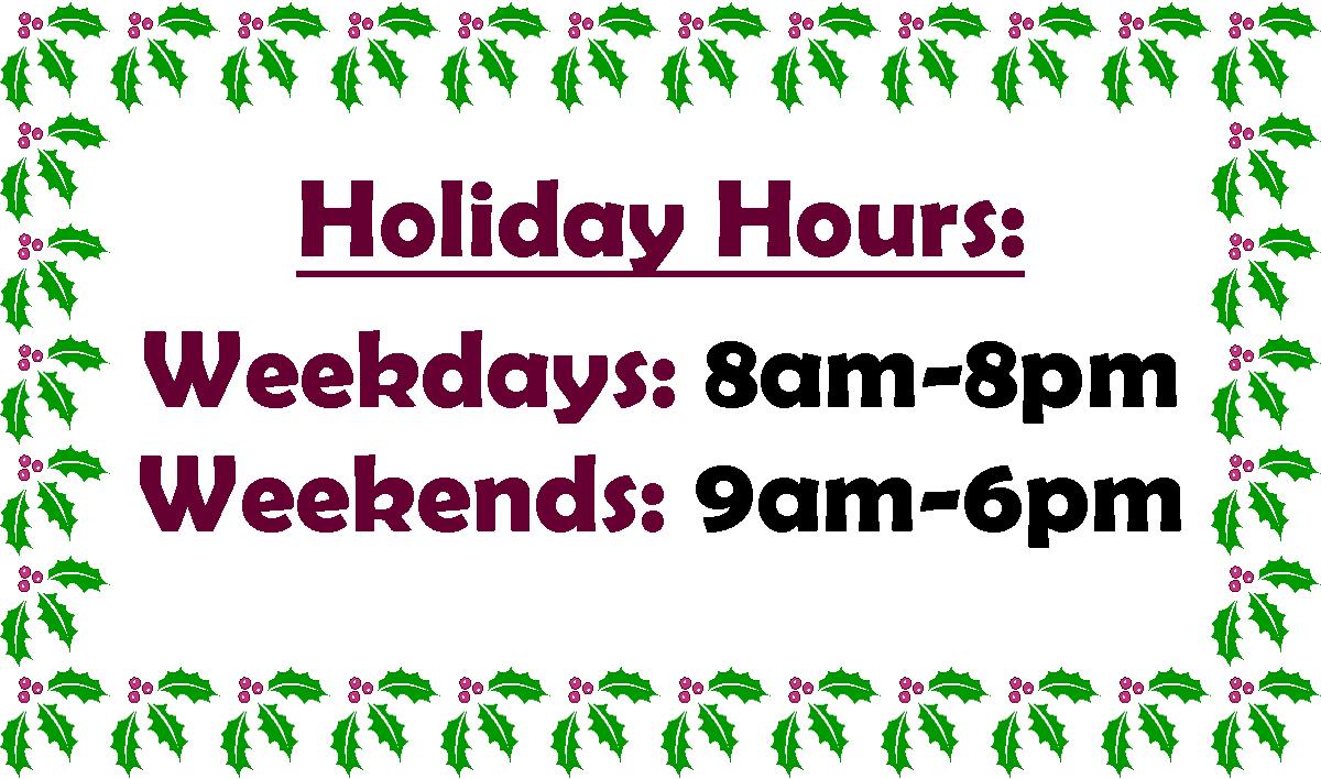 HolidayHours SF Extended Holiday Hours