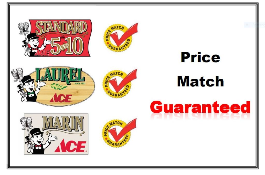 Price Match Guarantee Standard 5&10 Ace Hardware Laurel Village, San Francisco