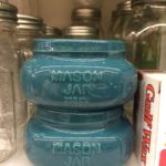 blue retro mason jars