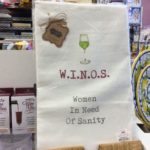 funny wine dishtowel