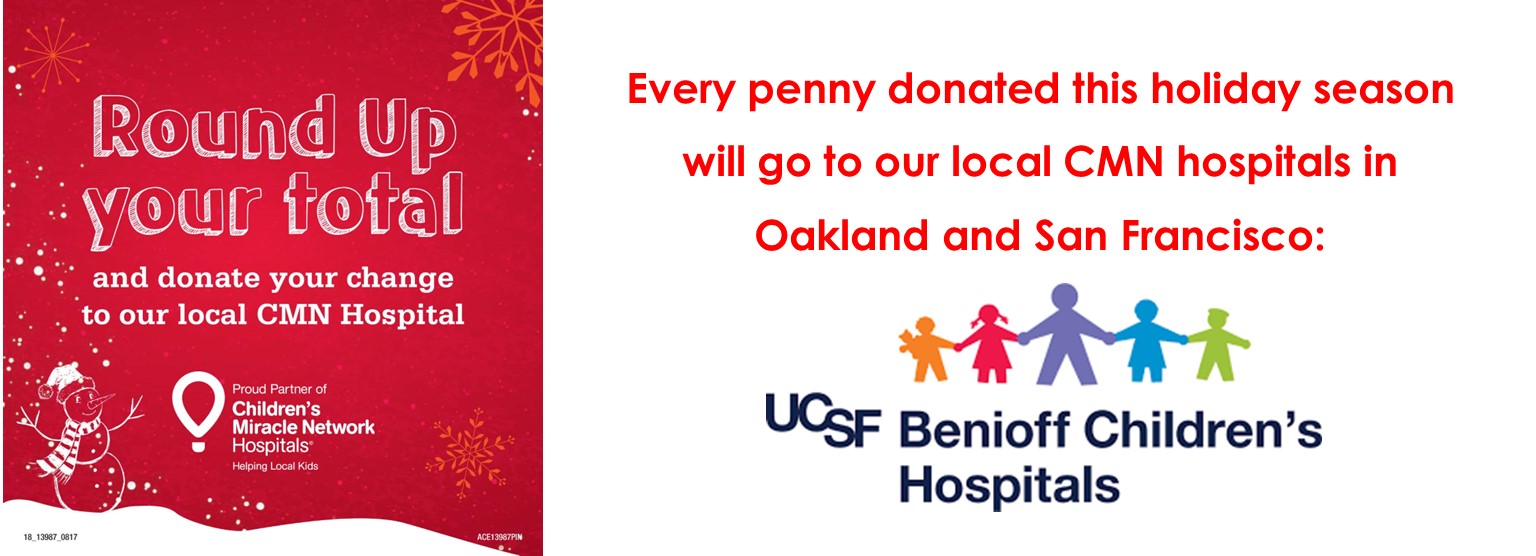 Round up your change for UCSF Benioff Children's Hospitals