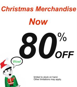 Christmas Merchandise now 80% off
